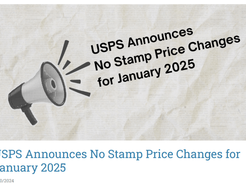 [NEWS] USPS says NO postage stamp price changes for January&nbsp;2025
